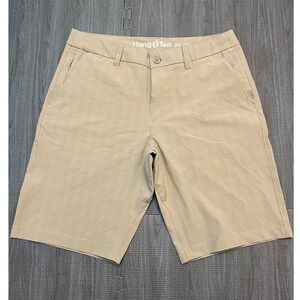 Hang Ten Men's Khaki Plaid Golf Shorts Size 34